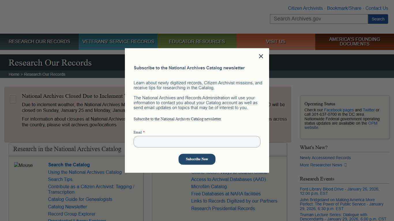 Research Our Records National Archives